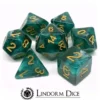 Lindorm: Sea Shanty - Fish in the Sea Dice Set (Jade-White/Gold)