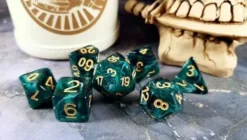 Lindorm: Sea Shanty - Fish in the Sea Dice Set (Jade-White/Gold)