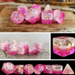 Lindorm: Sea Shanty - Leave her Johnny Dice Set (Pink/Gold)