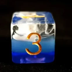 Lindorm: Sea Shanty - Off to Sea Dice Set (Blue-White/Gold)