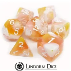 Lindorm: Sea Shanty - Santiana Dice Set (Peach-White/Wite)