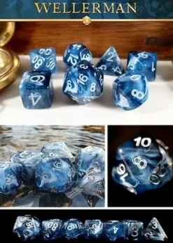 Lindorm: Sea Shanty - Wellerman Dice Set (Blue-White/Silver)