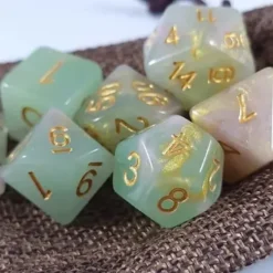 Lindorm: Witch Brew - Eye of Newt Dice Set (Jade Green - Pink/Gold)