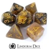 Lindorm: Witch Brew - Lumen Flower Dice Set (Black-Gold/Gold)