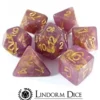 Lindorm: Witch Brew - Petals of a Bleeding Heart Dice Set (Purple/Gold)