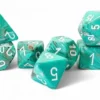 Marble - Oxi-Copper/White Mega-hedral Dice Set