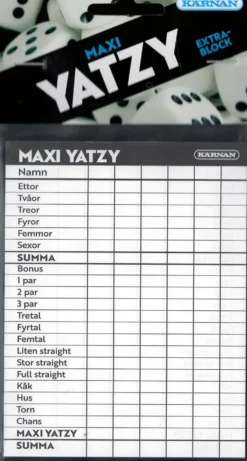 Maxi Yatzy: Extrablock (Kärnan)