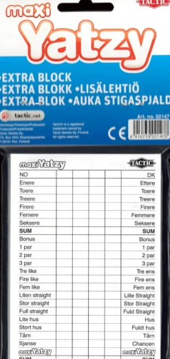 Maxi Yatzy: Extrablock (Tactic)