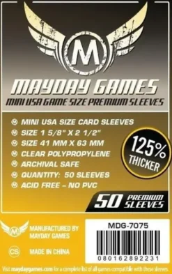 Mayday Premium Sleeves, Mini USA (7075) - (41 x 63 mm) - 50 st