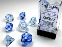 Nebula - Dark Blue/White - Dice set