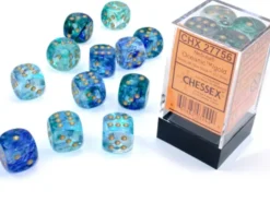 Nebula - Oceanic/Gold (Luminary) - d6, 12 st (16 mm, prickar)