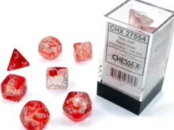 Nebula - Red/Silver - Dice set