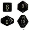 Opaque - Black/Gold - Dice set