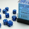 Opaque - Blue/White - d6, 36 st (12 mm, prickar)