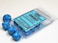 Opaque - Light Blue/White - d10, 10 st