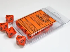 Opaque - Orange/Black - d10, 10 st