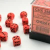 Opaque - Orange/Black - d6, 36 st (12 mm, prickar)