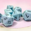 Opaque - Pastel Blue/Black - Dice set