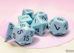 Opaque - Pastel Blue/Black - Dice set