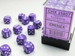 Opaque - Purple/White - d6, 36 st (12 mm, prickar)
