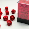 Opaque - Red/Black - d6, 36 st (12 mm, prickar)