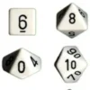Opaque - White/Black - Dice Set