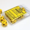 Opaque - Yellow/Black - d10, 10 st