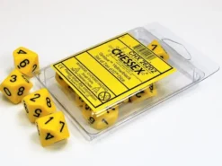 Opaque - Yellow/Black - d10, 10 st