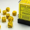 Opaque - Yellow/Black - d6, 36 st (12 mm, prickar)
