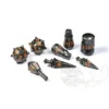 PolyHero: The Warrior - Dice Set Steel Grey