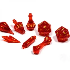 PolyHero: The Wizard - 8 Dice Set Dragonfire