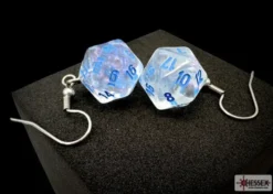 Örhänge: Hook - Borealis Icicle Light Blue Mini-Poly D20 (Par)