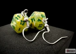 Örhänge: Hook - Marble Green/Dark Green Mini-Poly D20