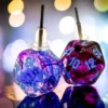 Örhänge: Stud - Nebula Nocturnal/Blue Mini-Poly D20 (Par)