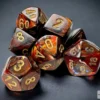 Scarab Mini-Polyhedral Blue Blood/Gold 7-Die Set