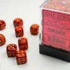 Scarab - Scarlet/Gold - d6, 36 st (12 mm, prickar)