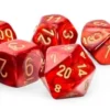 Scarab - Scarlet/Gold - Mega-hedral Dice Set