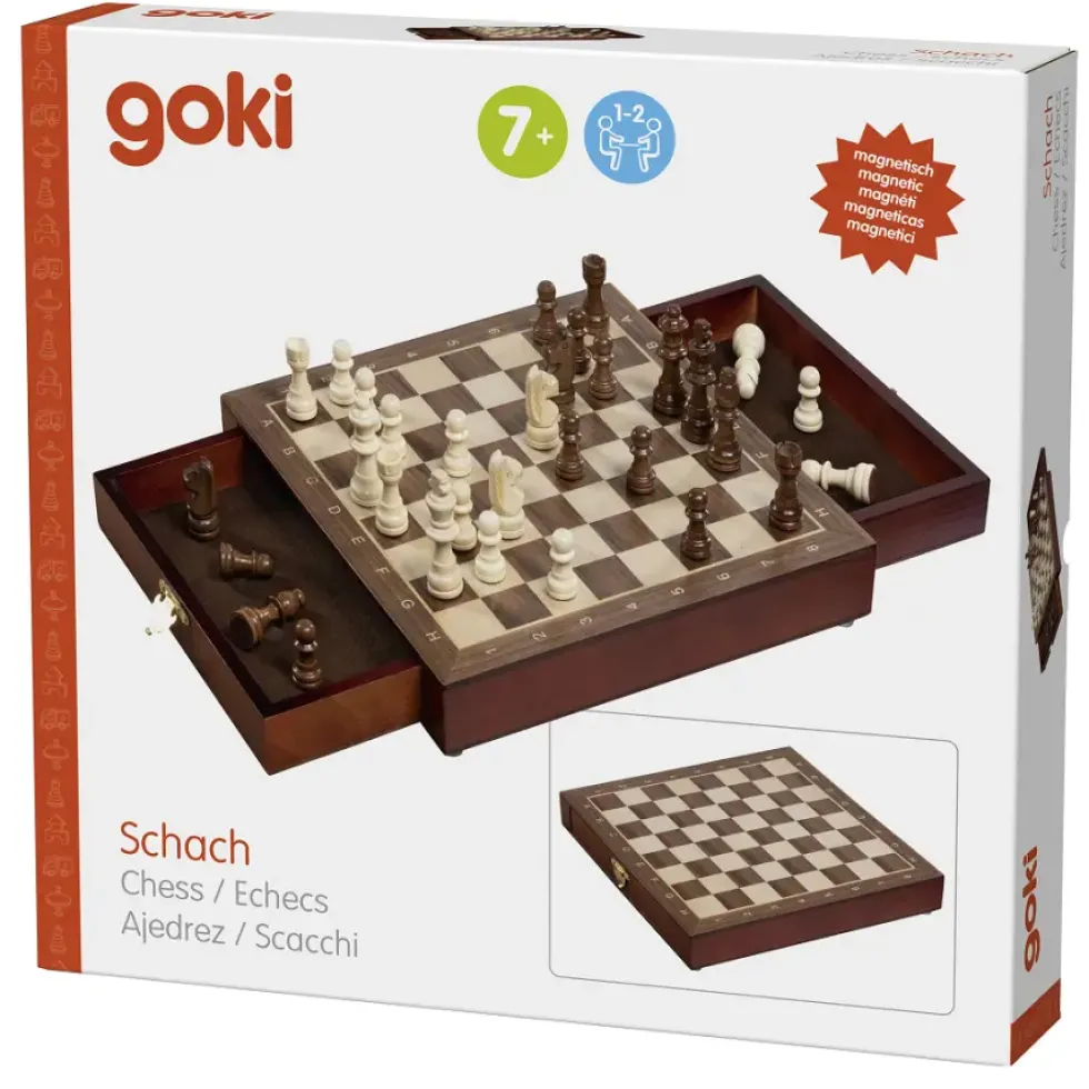 Schack/Chess: Magnetic with drawers (Goki)