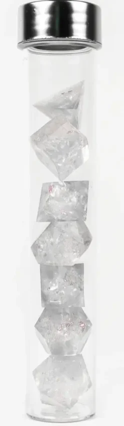 Sirius Dice: Cloak & Dagger, Premium UV-Light Translucent Clear - Dice Set