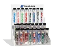 Sirius Dice: Translucent Blue Hawaiian - Solid White (7+1)