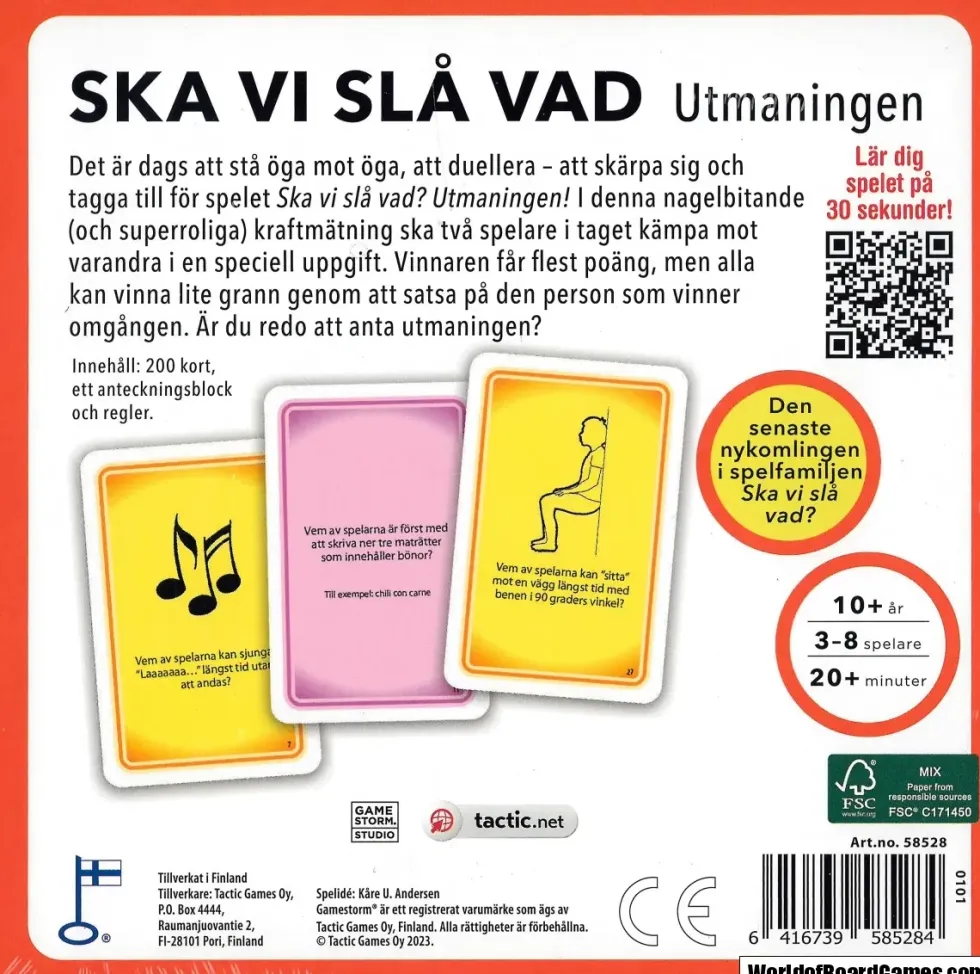Ska vi slå vad - Utmaningen