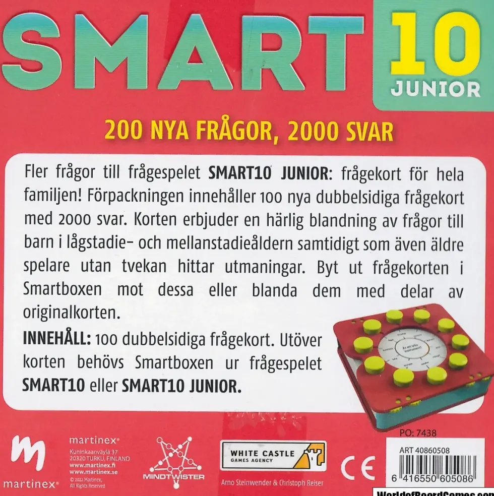 Smart10 Junior: Frågekort 2 (Extra frågor) (Exp.)