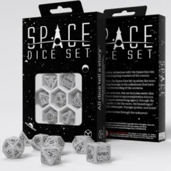 Space Dice Set - Apollo (Grey/Silver)