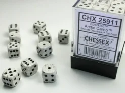 Speckled - Artic Camo - d6, 36 st (12 mm, prickar)