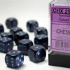 Speckled: Cobalt - d6, 12 st (16 mm, prickar)