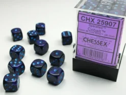 Speckled - Cobalt - d6, 36 st (12 mm, prickar)