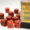 Speckled: Fire - d6, 12 st (16 mm, prickar)