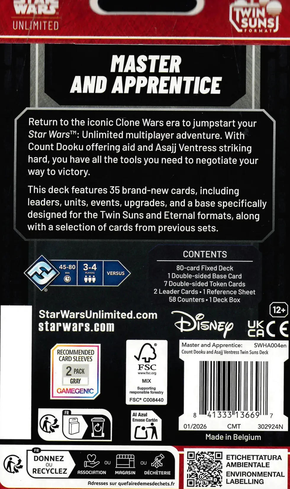 Star Wars: Unlimited - Twin Suns - Master and Apprentice