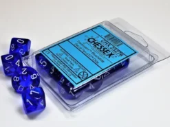 Translucent - Blue - d10, 10 st