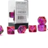 Translucent Gemini - Red-Violet/Gold - Dice set